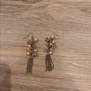 Elegant Gold and Silver Tassel Earrings